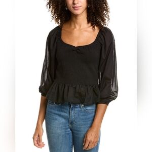 NWT Nation LTD Tiana Combo Peplum Top